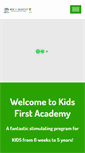 Mobile Screenshot of kids1stacademy.com